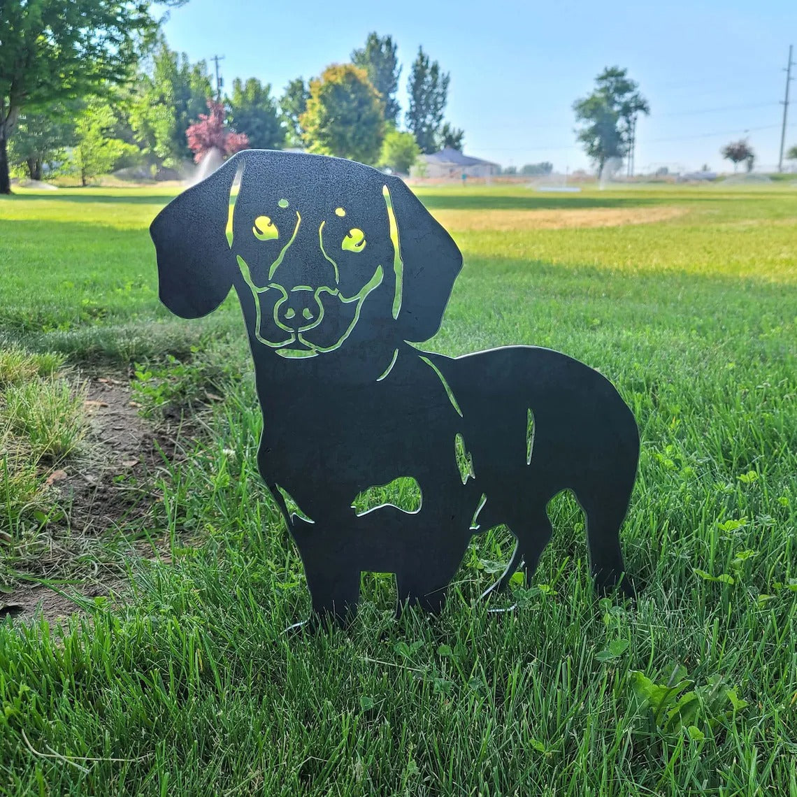 Dachshund Dog Silhouette Metal Art