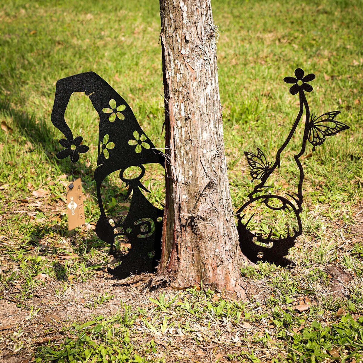 Garden Gnome Metal Stake For Yard Decoration