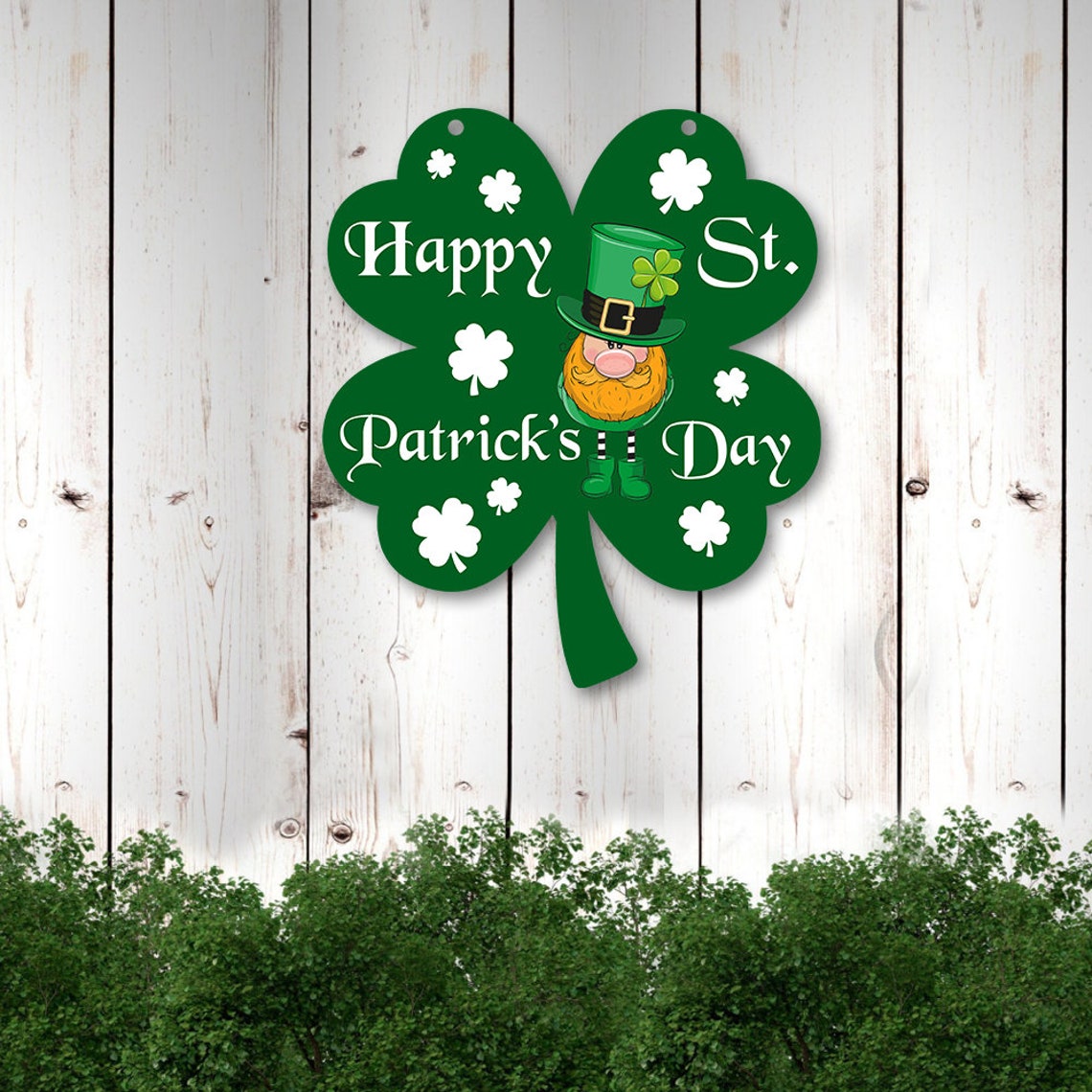 Happy St. Patrick's Day - Lucky Gnome Metal Art Sign