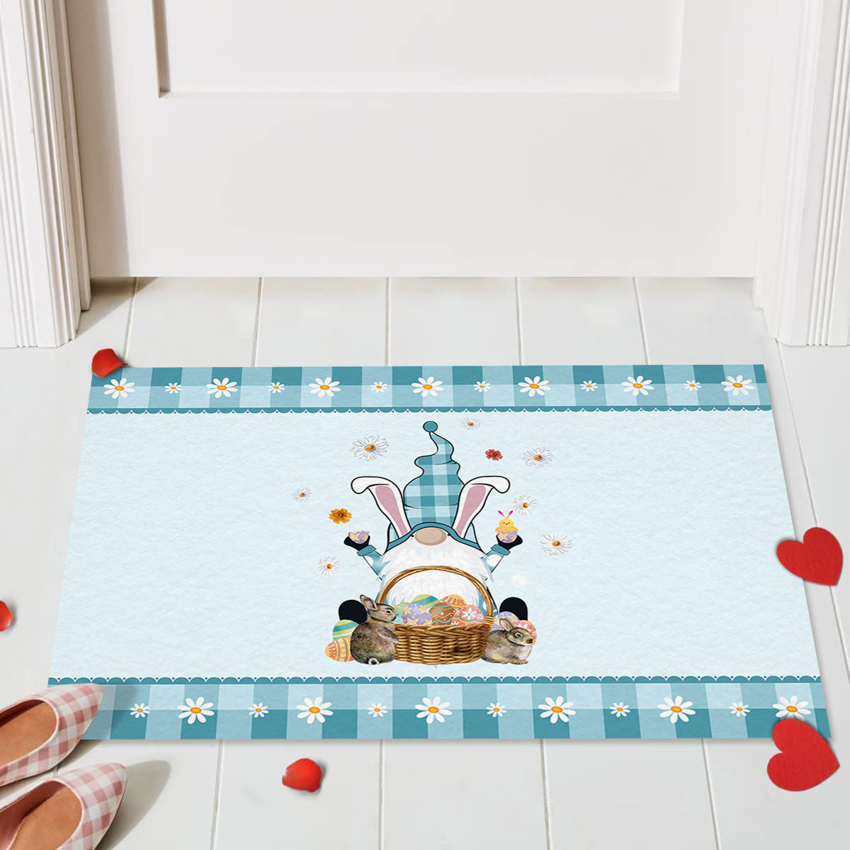 Gnome With Rabbit - Easter Themed Doormat
