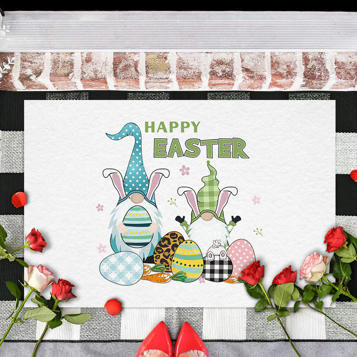 Son And Dad - Easter Bunny Gnome Doormat