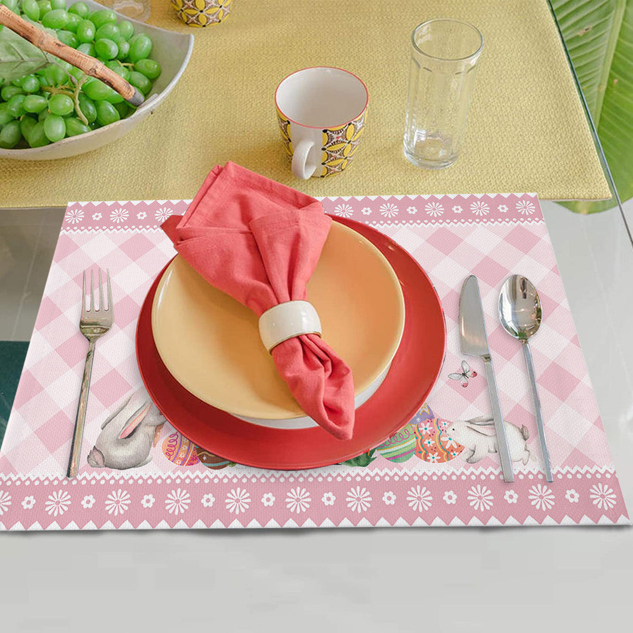 Gnome Holding Egg - Easter Themed Placemat