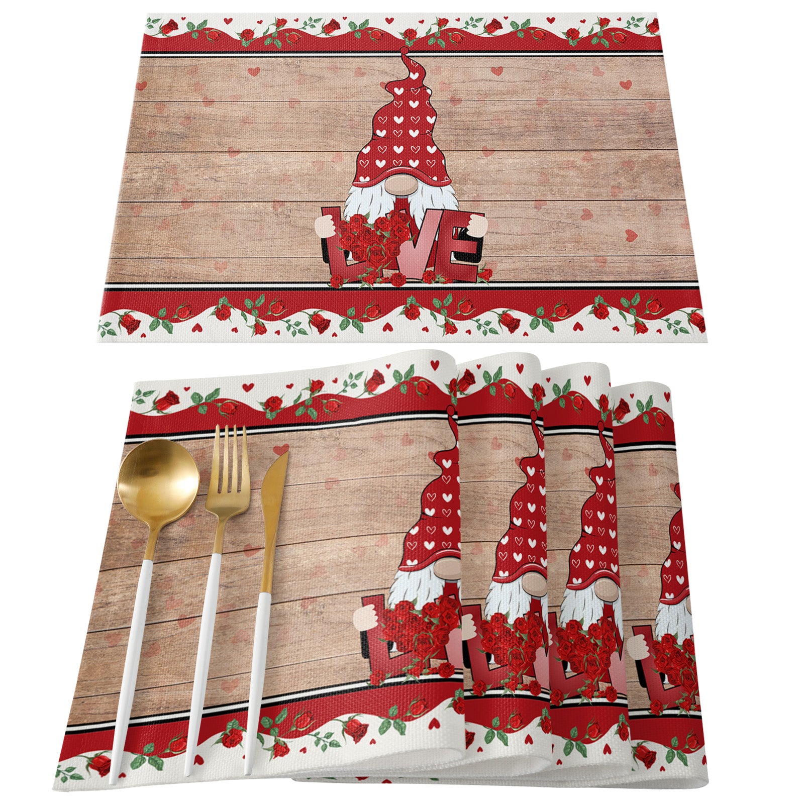 Love & Rose - Adorable Gnome Themed Placemat