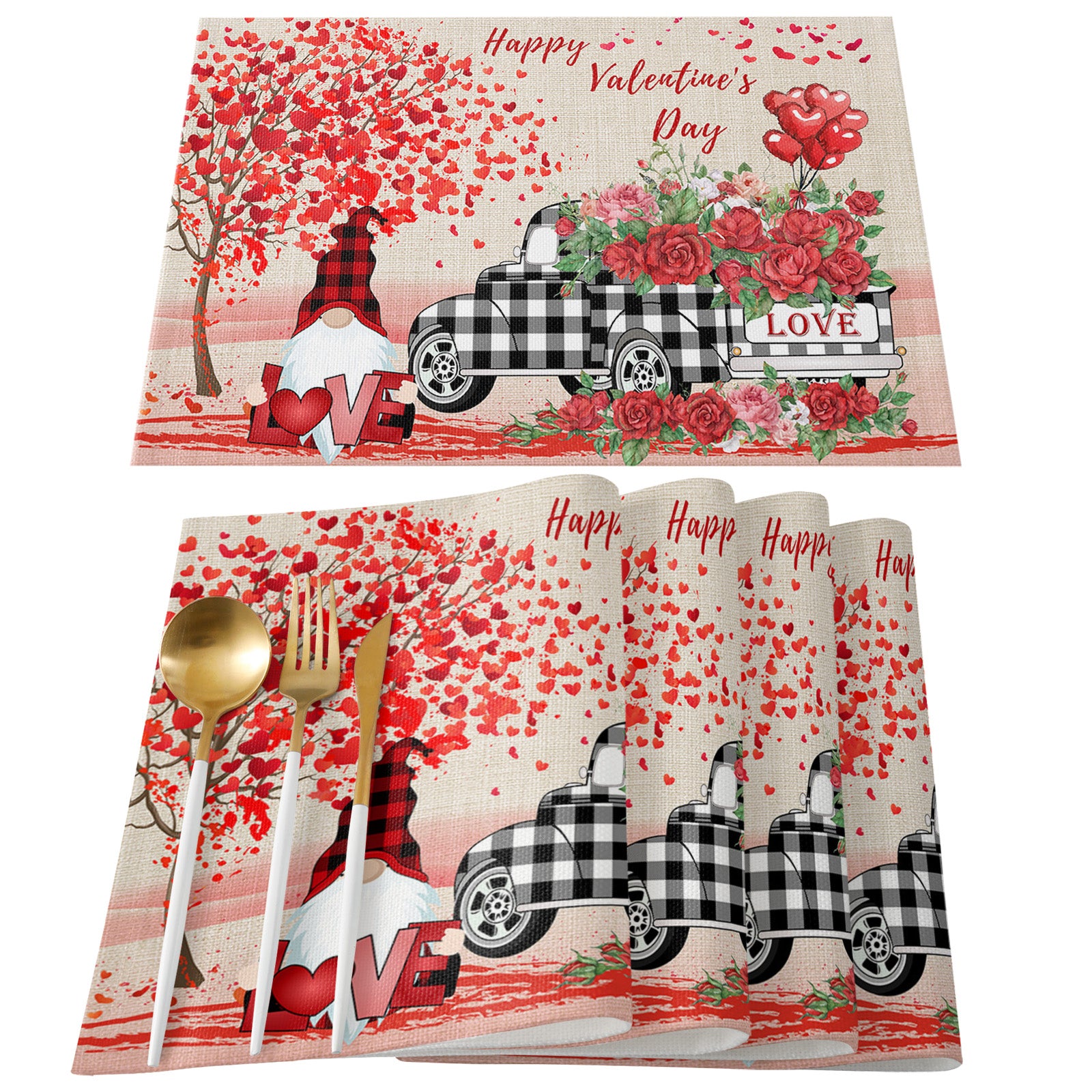 Love Car - Adorable Gnome Themed Placemat
