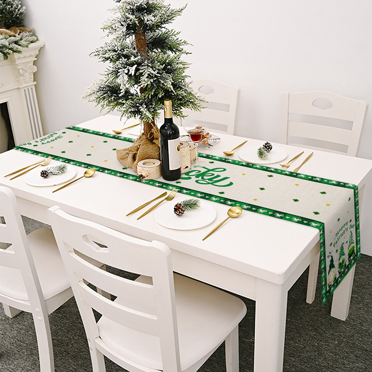Happy St. Patrick’s Day - Lucky Gnome Brother Table Runner