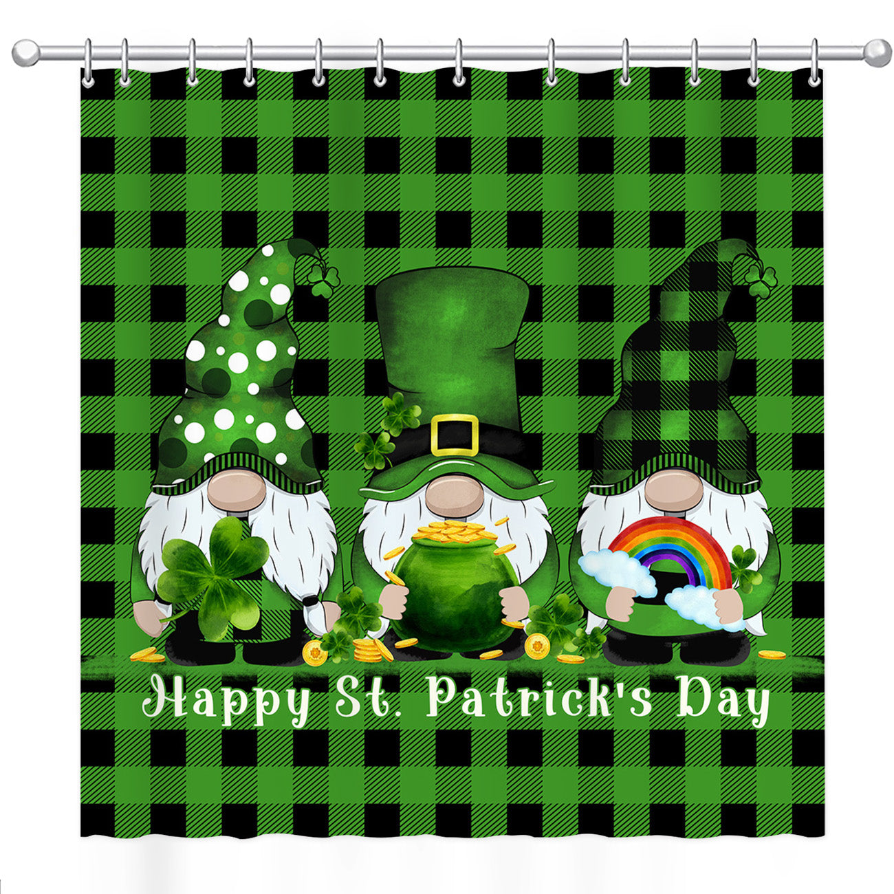 Lucky Gnome Brother - St. Patrick's Day Shower Curtain
