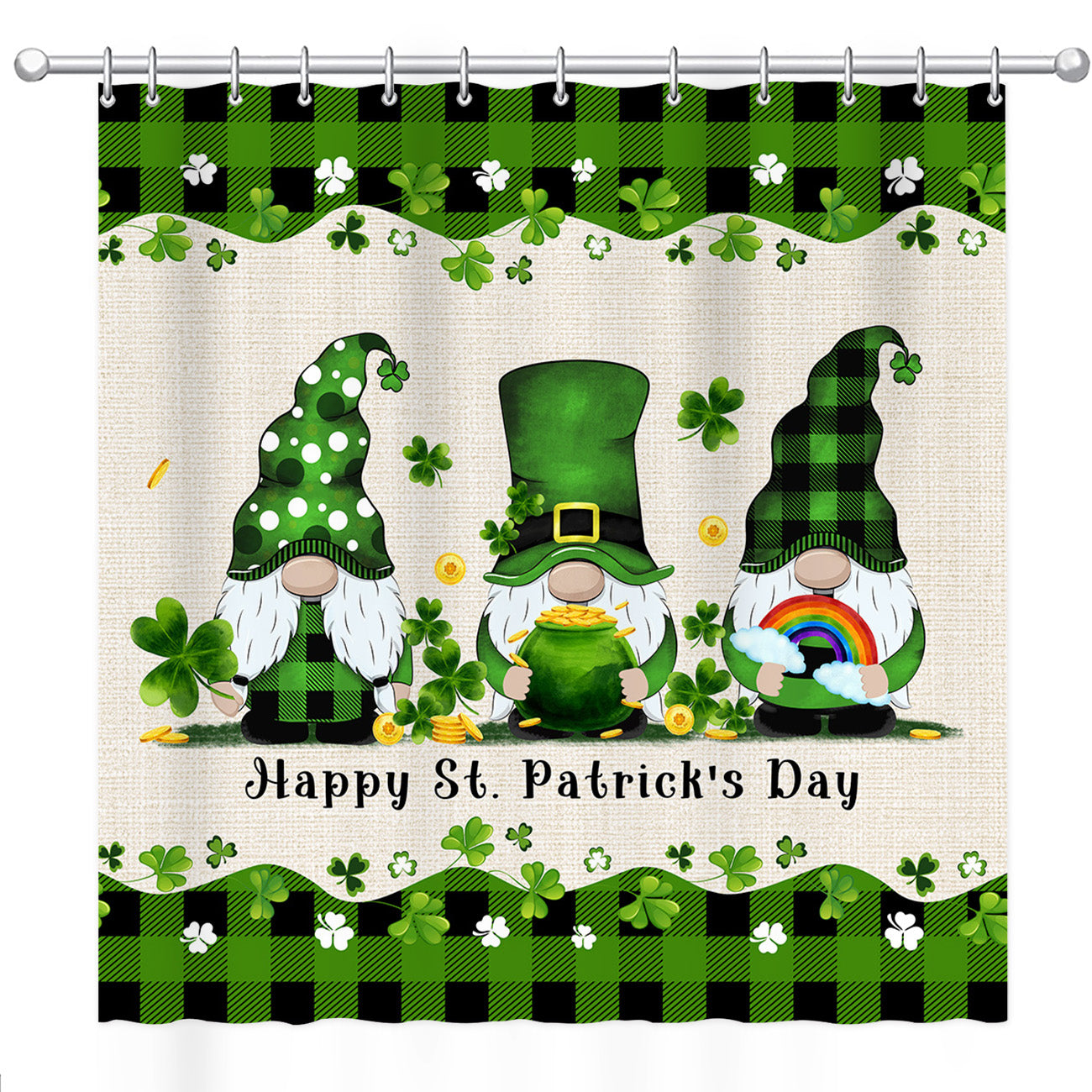 Lucky Gnome Brother - St. Patrick's Day Shower Curtain