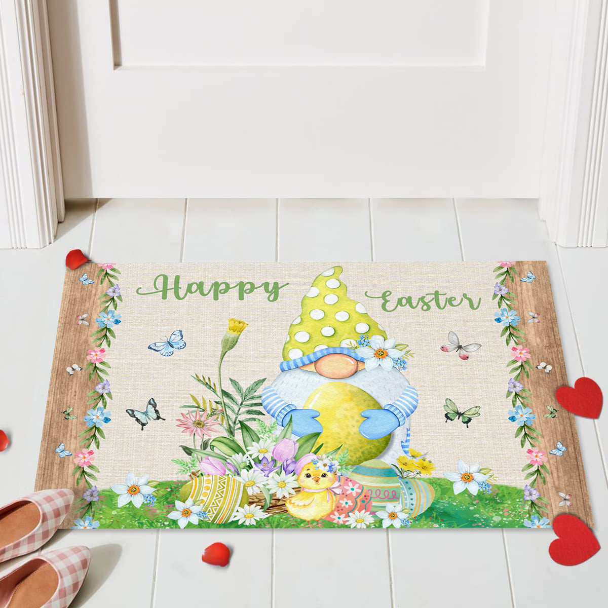 Yellow Hat Gnome - Easter Doormat
