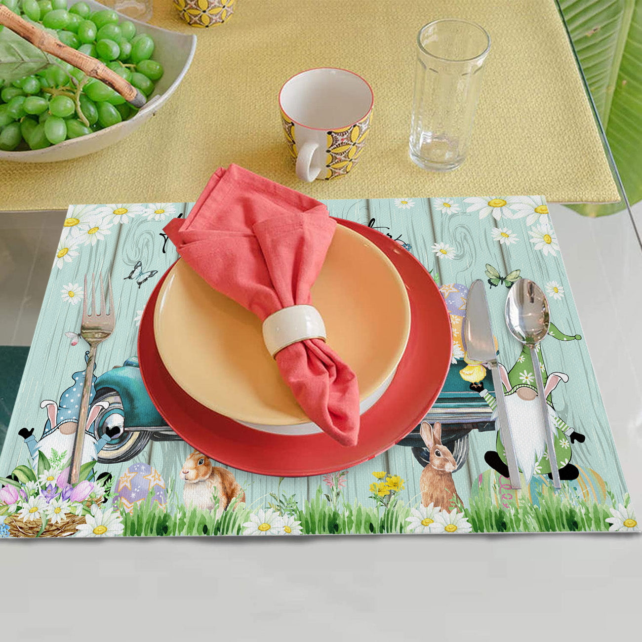 Gnome With Truck - Easter Themed Placemat