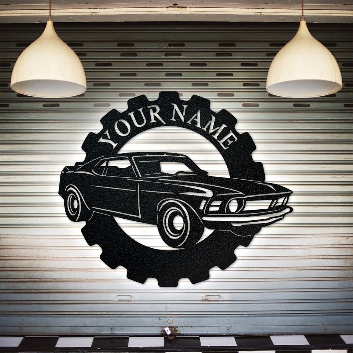 Personalized Custom Mustang Classic Car Metal Art Sign