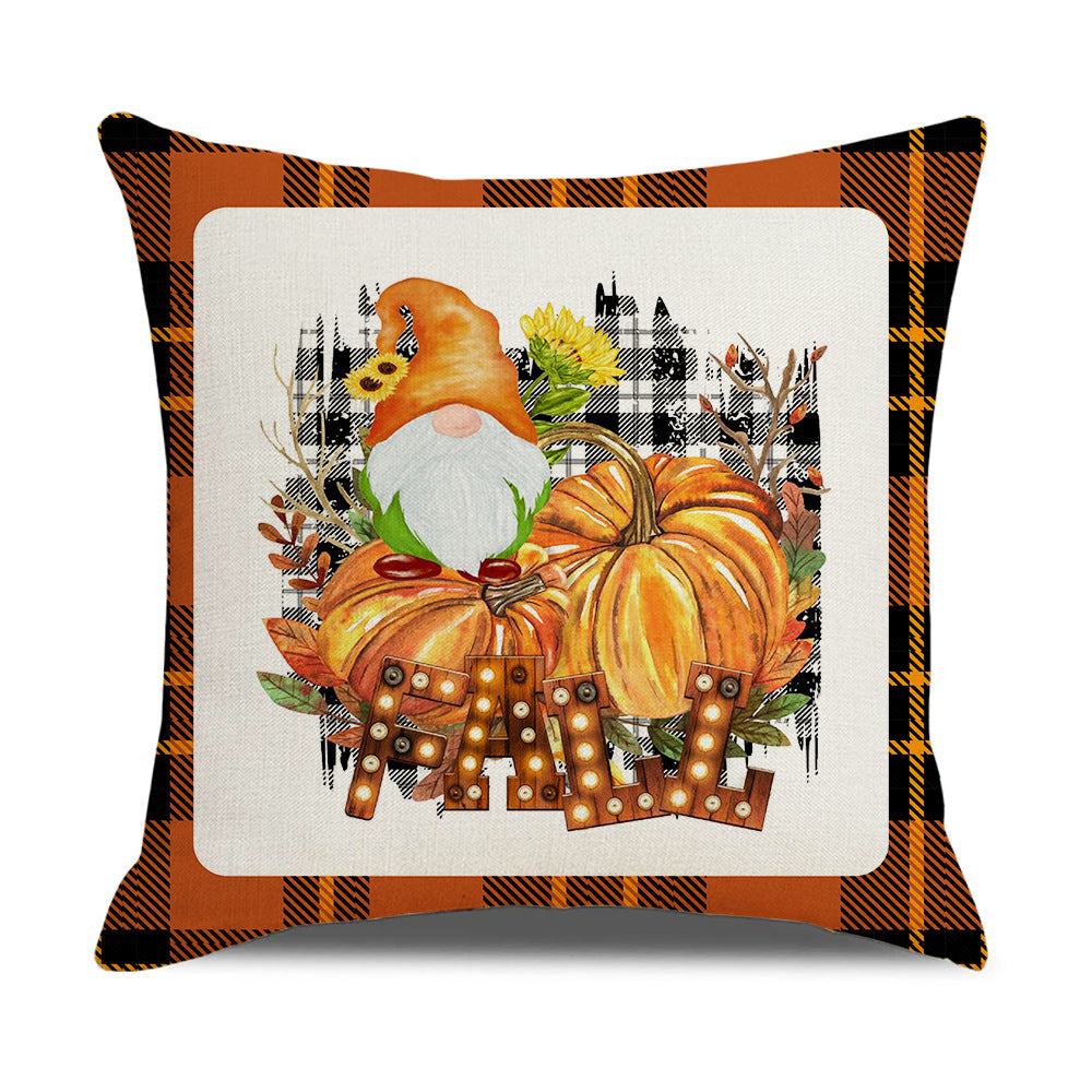Autumn Gnome Theme Pillowcase For Home Decoration