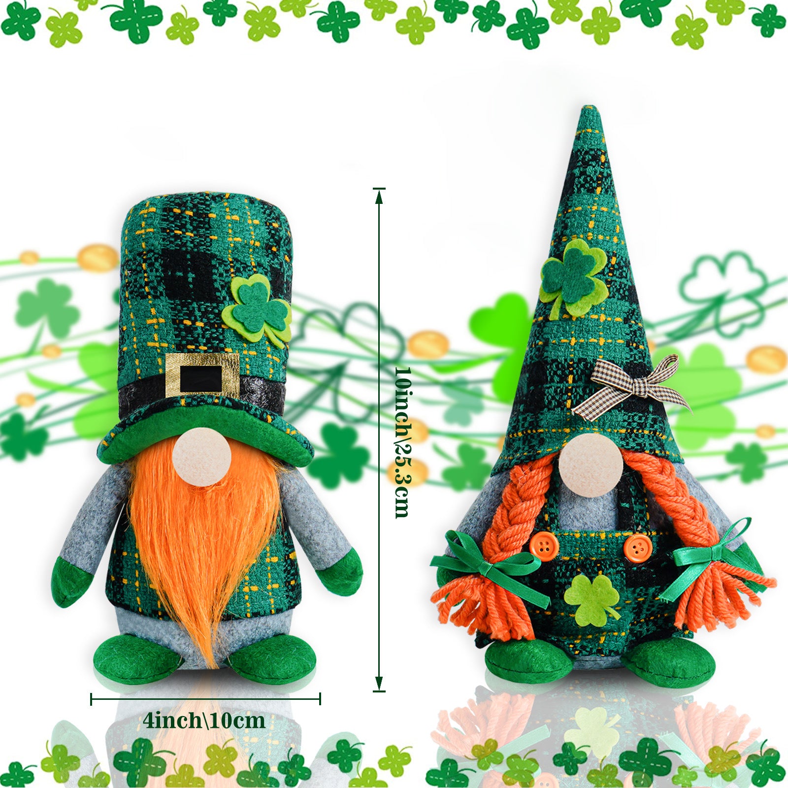 St. Patrick's Day Classic Green Lucky Gnomes