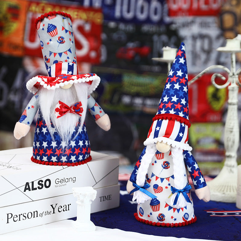 New American National Day Lovely Gnomes Couple
