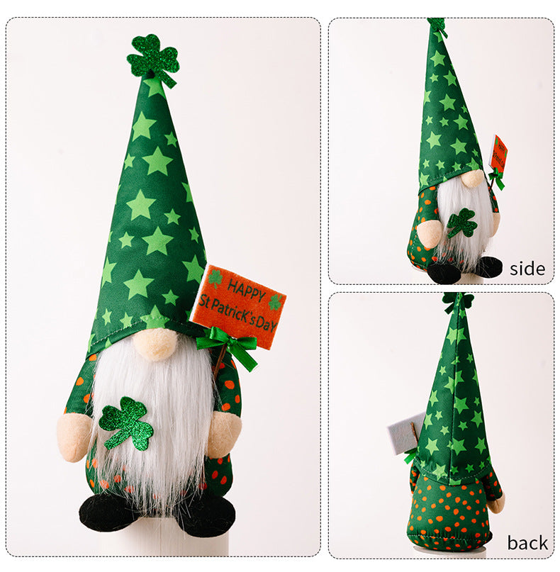 【2023 New】St. Patrick's Day Green Star Gnomes with Balloon