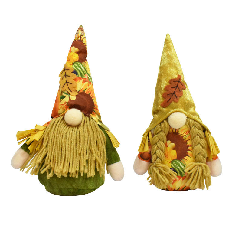New Harvest Festival Thanksgiving Sunflower Golden Gnomes