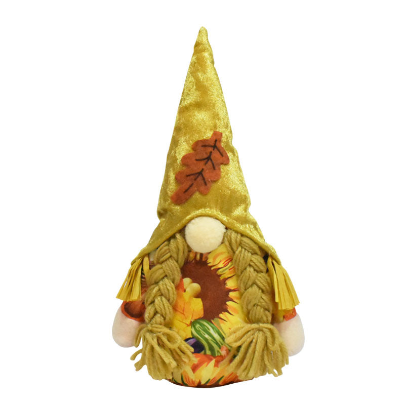 New Harvest Festival Thanksgiving Sunflower Golden Gnomes