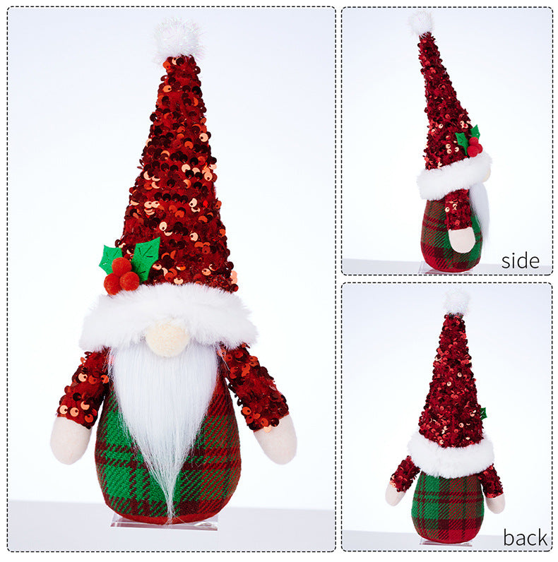 Christmas Red sequin hat gnomes