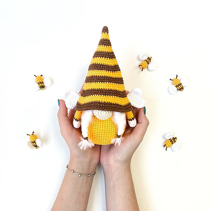 Spring bees knit plush gnomes