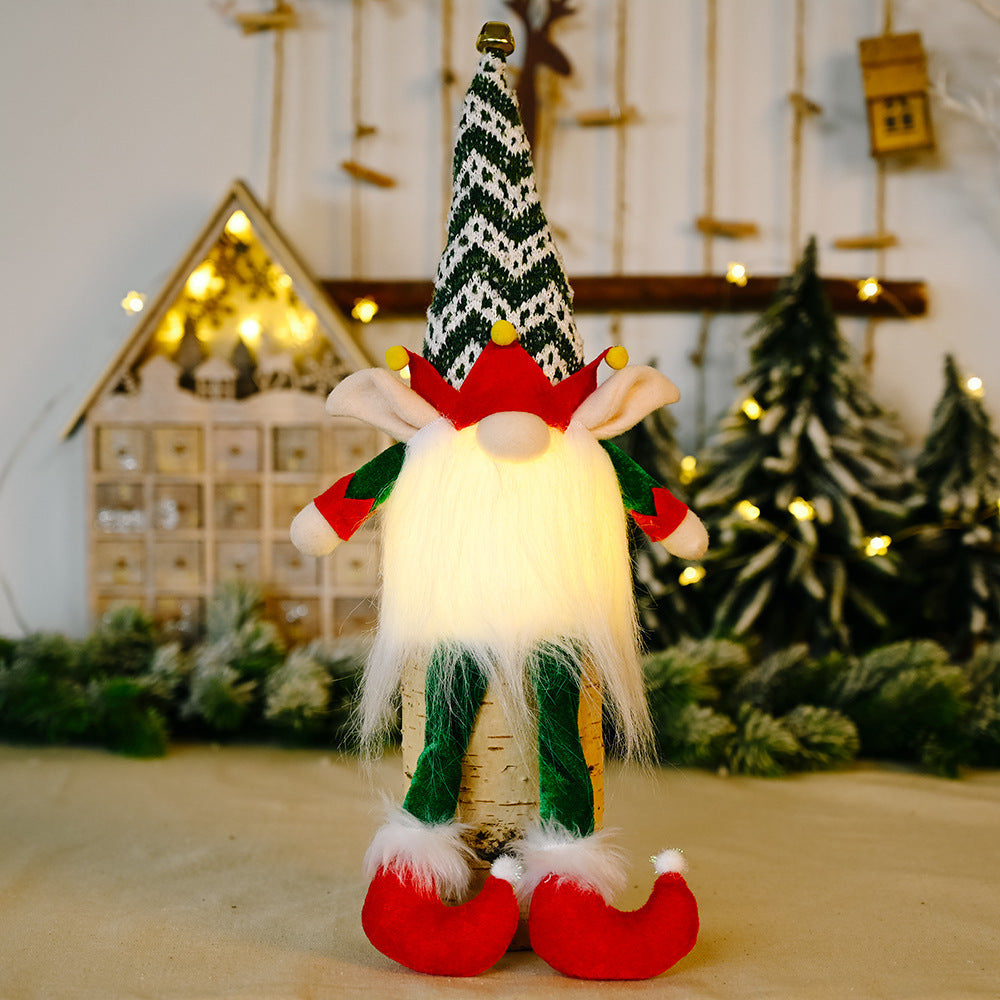 Christmas elf gnomes with lights
