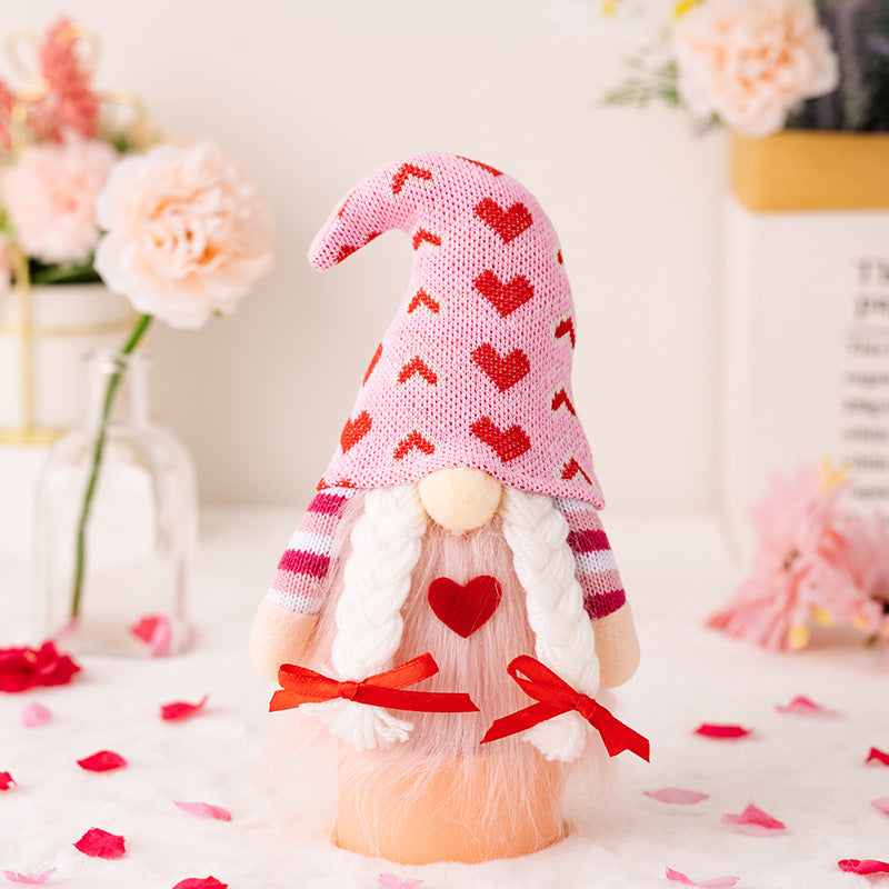 Valentine's Day Pink Love Hat Gnomes
