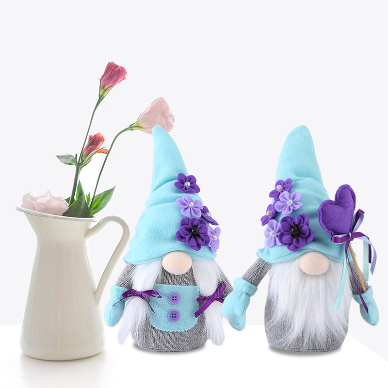 Purple Flower Hat Gnomes