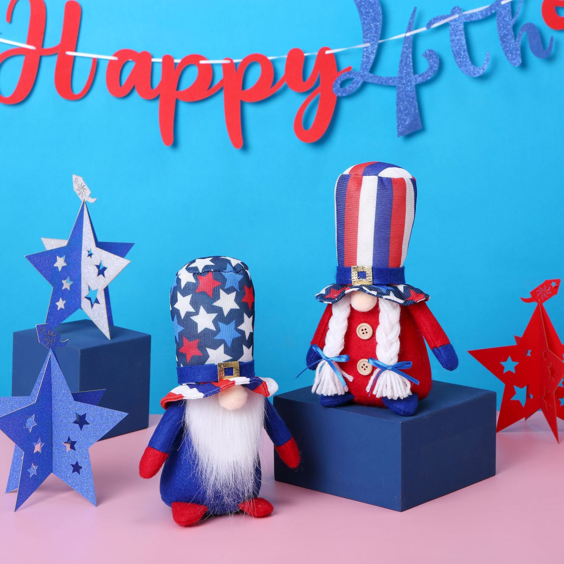 Independence Day Star/Stripe Hat Gnomes