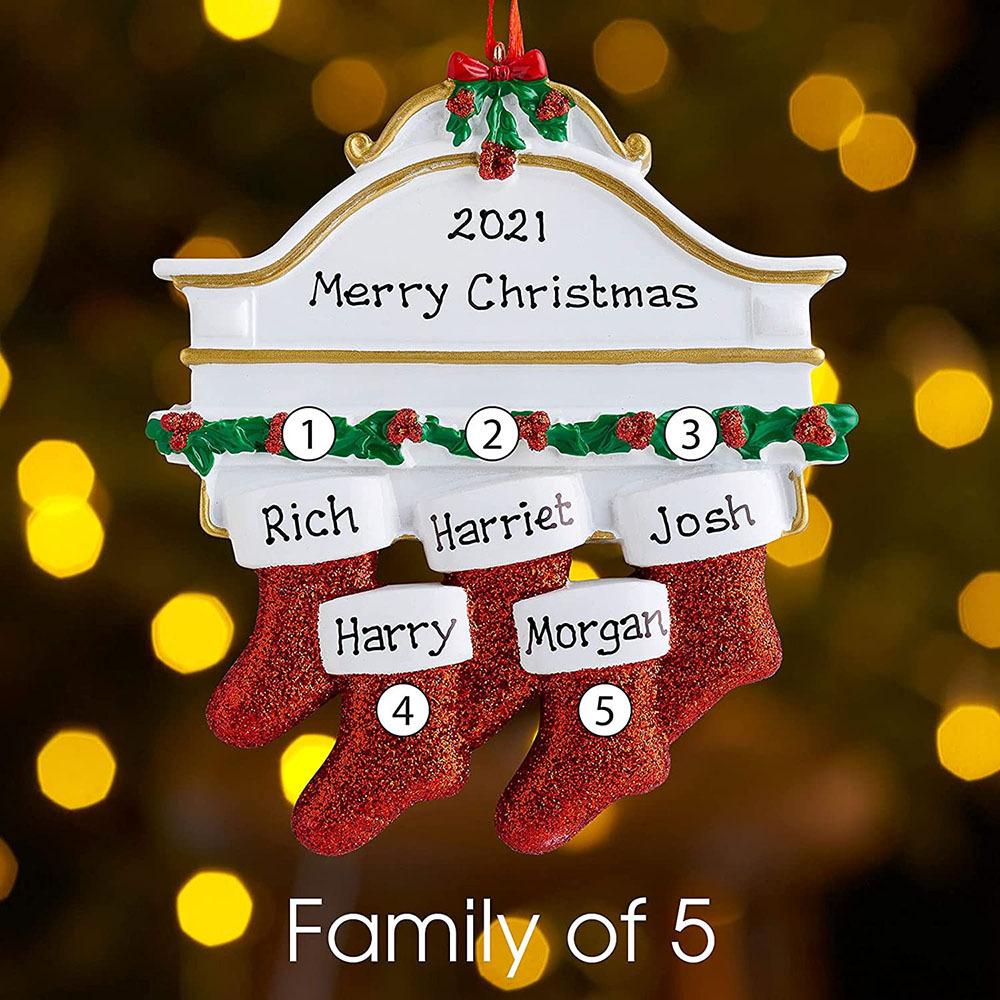 Personalized Fireplace Socks Christmas Tree Decoration