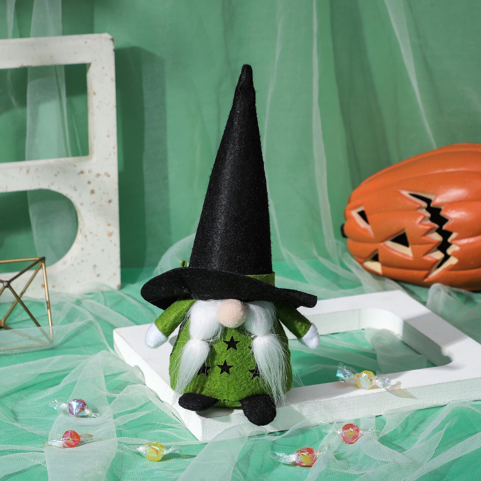 Lovely Halloween Cute Gnomes With Long Hat