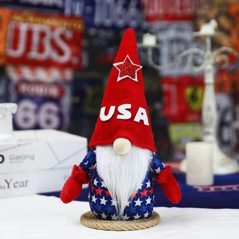 New I LOVE USA Star Hat Independence Day Gnomes