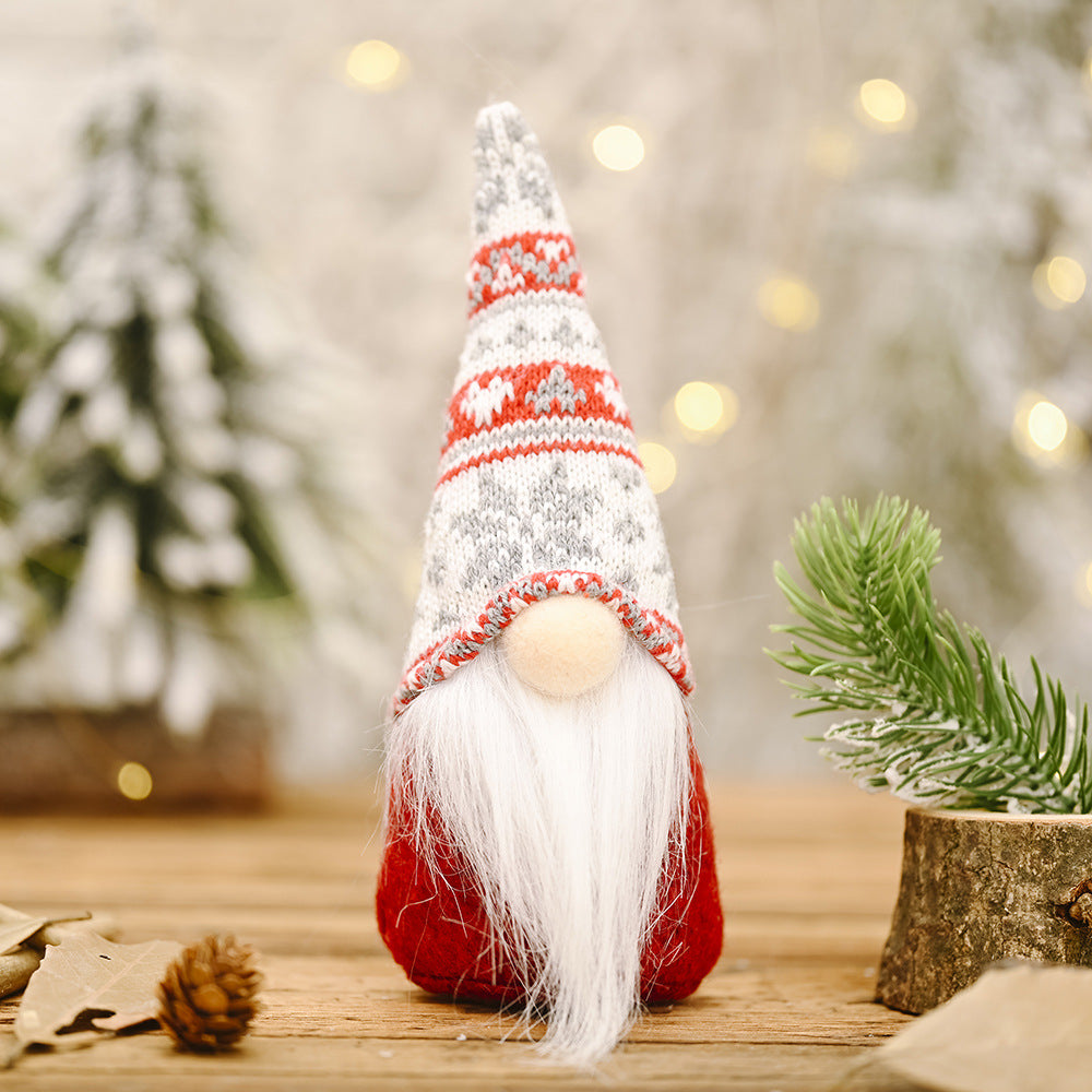Christmas snowflake knitting hat gnomes