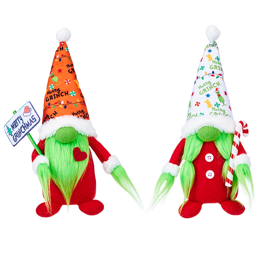 Merry Christmas Green Beard Gnomes With Lights