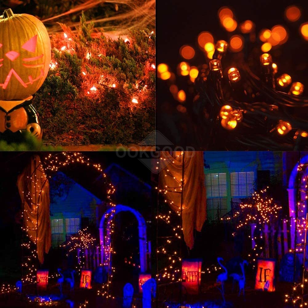 Solar String Lights With Remote Control For Halloween Decoration