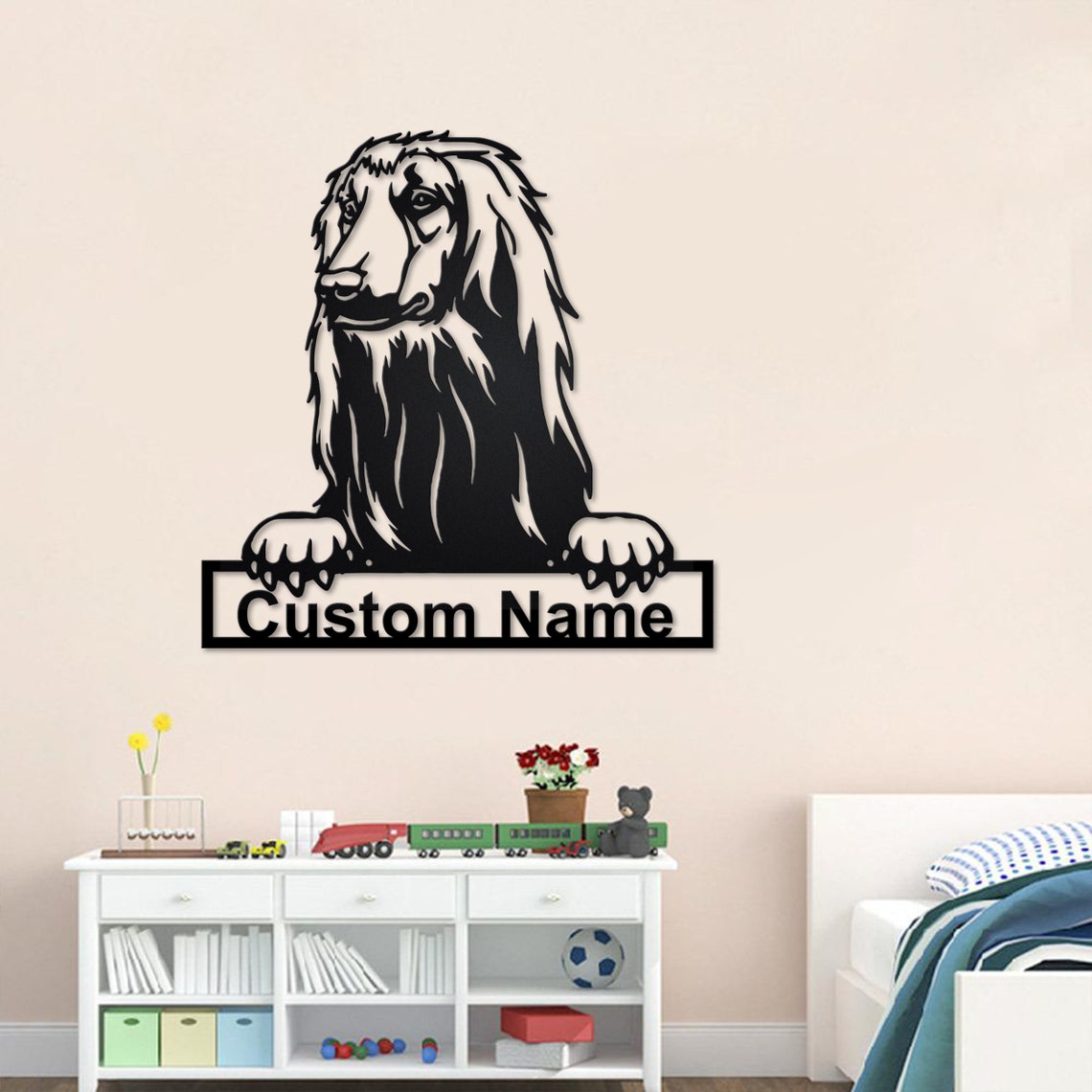 Personalized Custom Afghan Hound Metal Sign