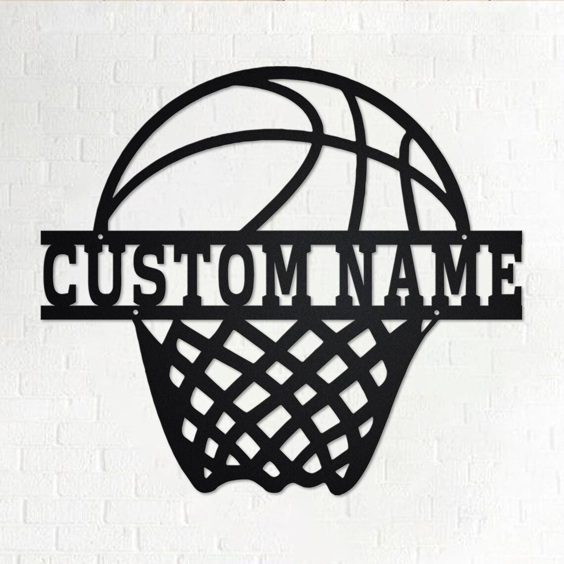 Personalized Custom Basketball Metal Wall Art