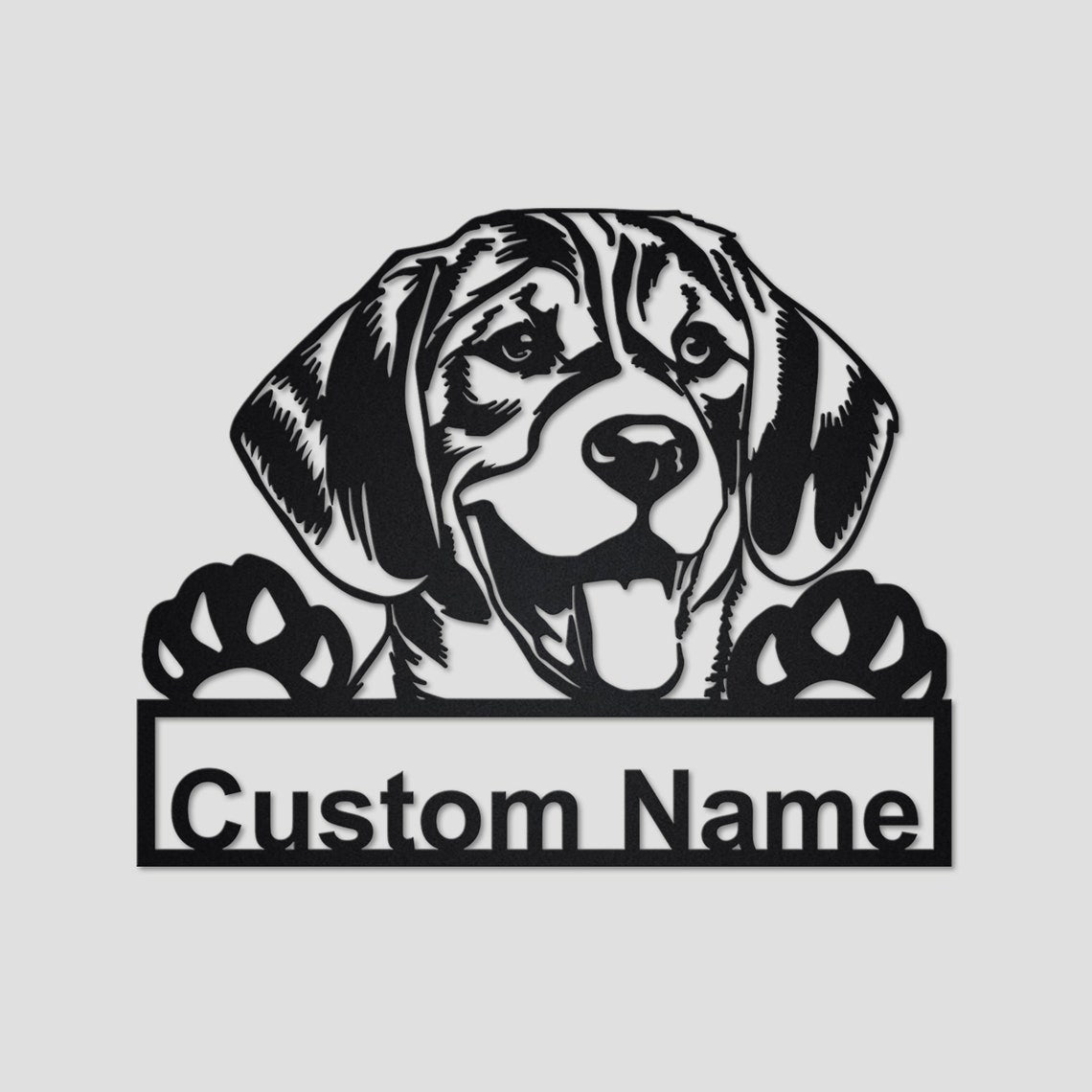 Personalized Custom Beagle Dog Metal Sign