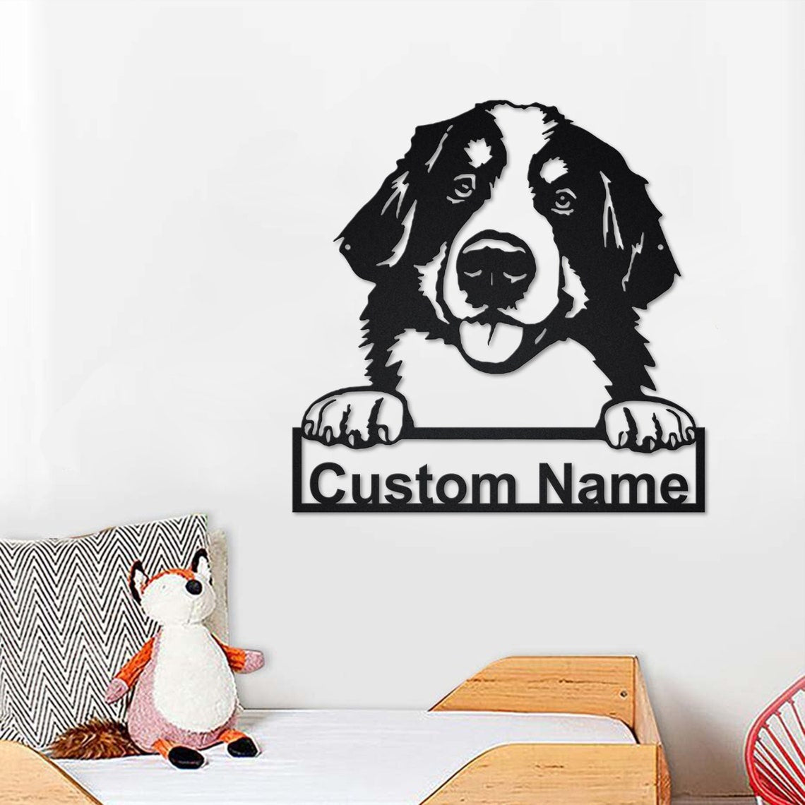 Personalized Custom Bernese Mountain Dog Metal Sign