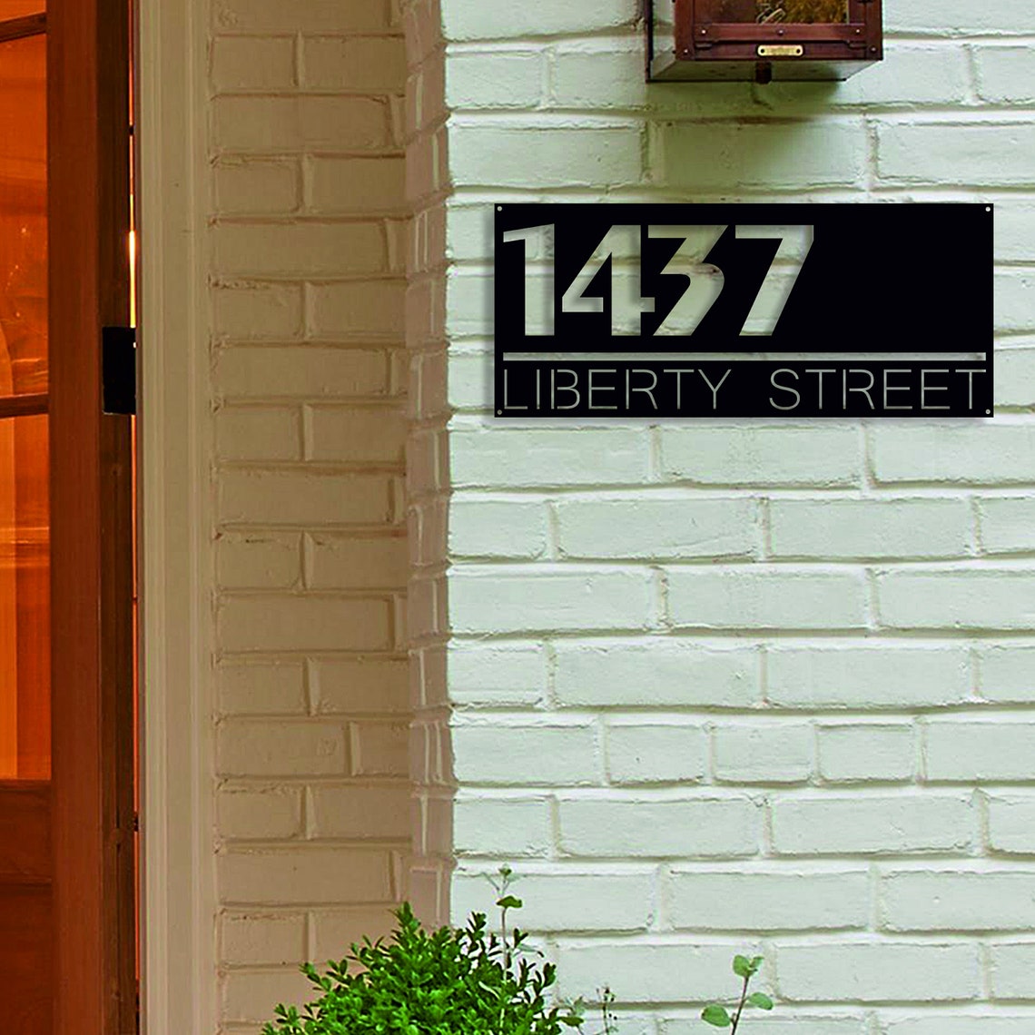 Personalized Custom Porch Address Number Metal Sign