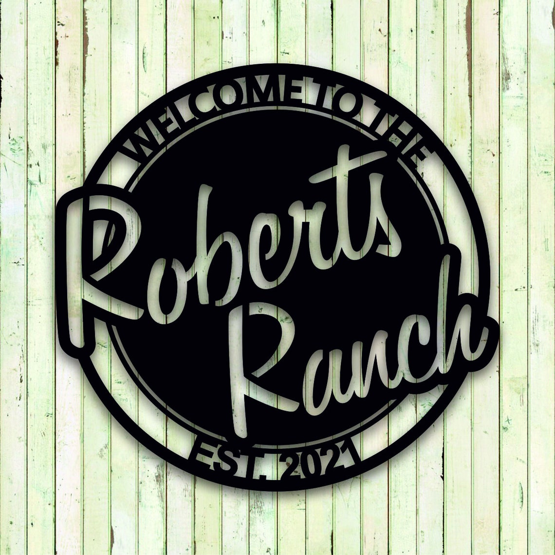 Personalized Custom Welcome To The Ranch Metal Sign