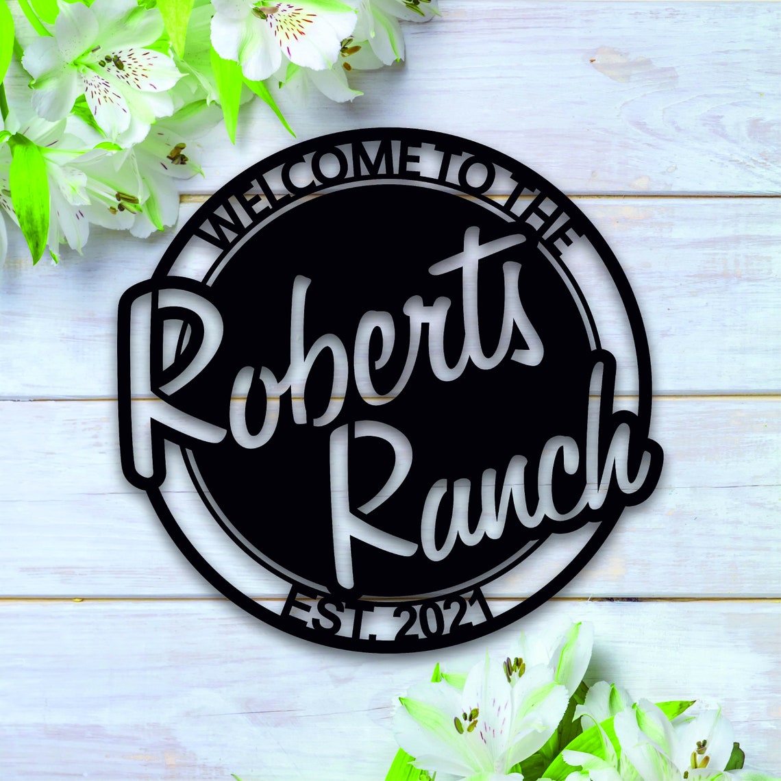 Personalized Custom Welcome To The Ranch Metal Sign