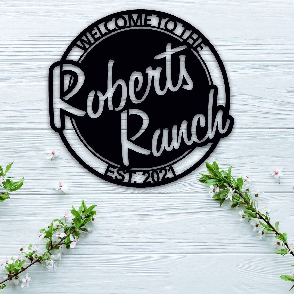 Personalized Custom Welcome To The Ranch Metal Sign