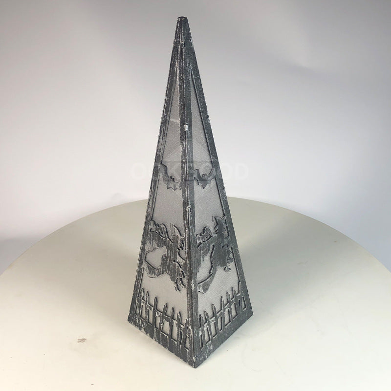 Hand-carved Halloween Wooden Lighthouse