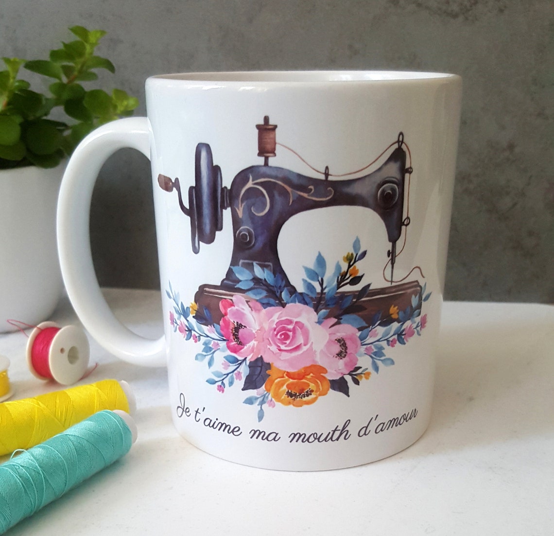 Personalized Custom Sewing Machine Mug
