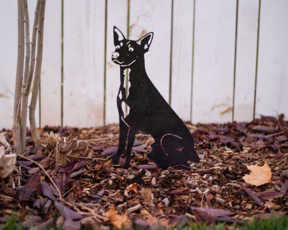 Toy Fox Terrier Dog Silhouette Metal Art