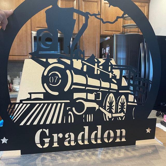 Personalized Custom Train Metal Art Sign