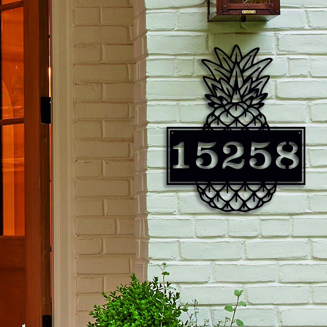 Personalized Custom Pineapple House Address Metal Sign