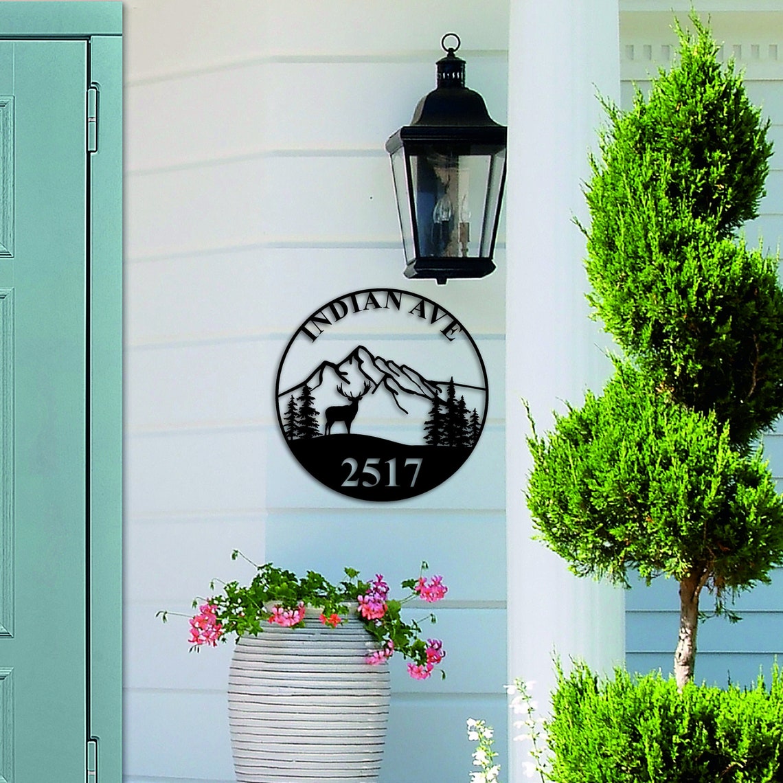 Personalized Custom Nature House Address Metal Sign