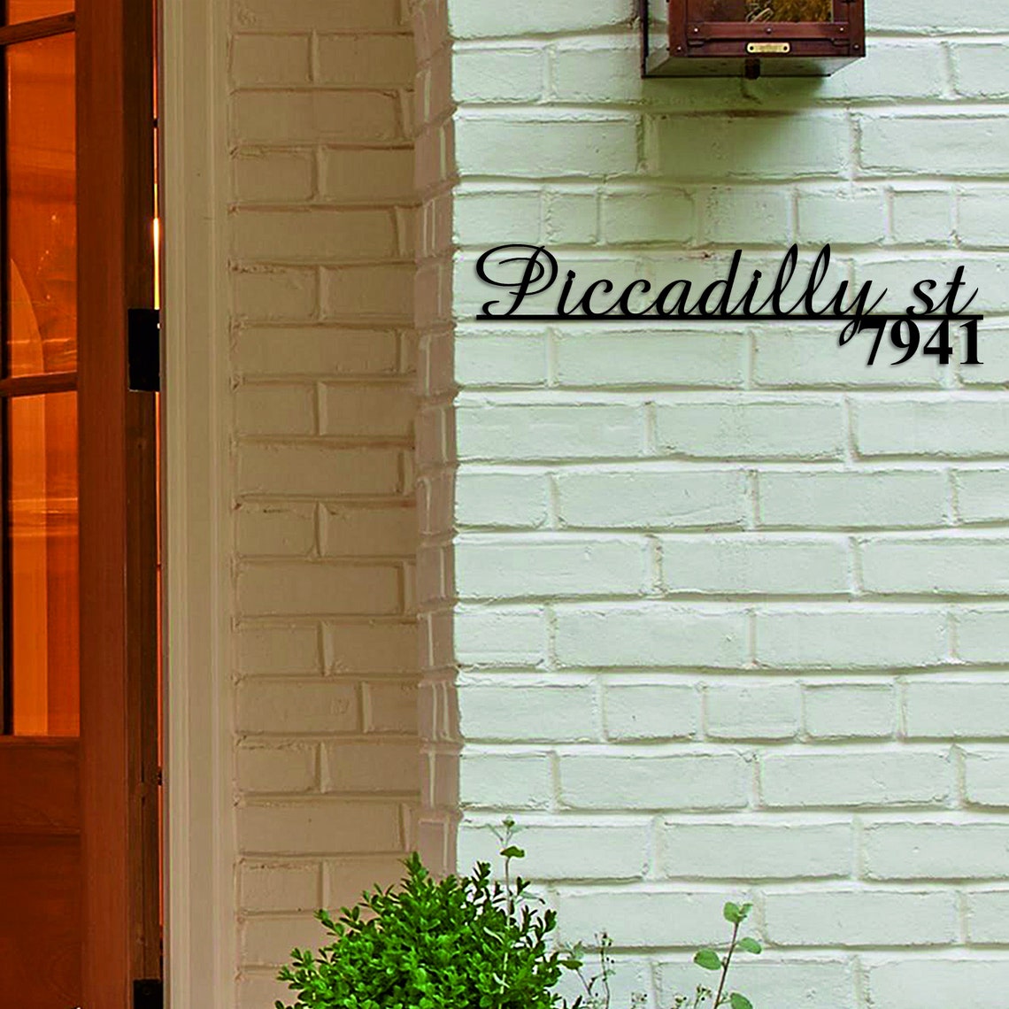 Personalized Custom Address Number Front Porch Metal Sign