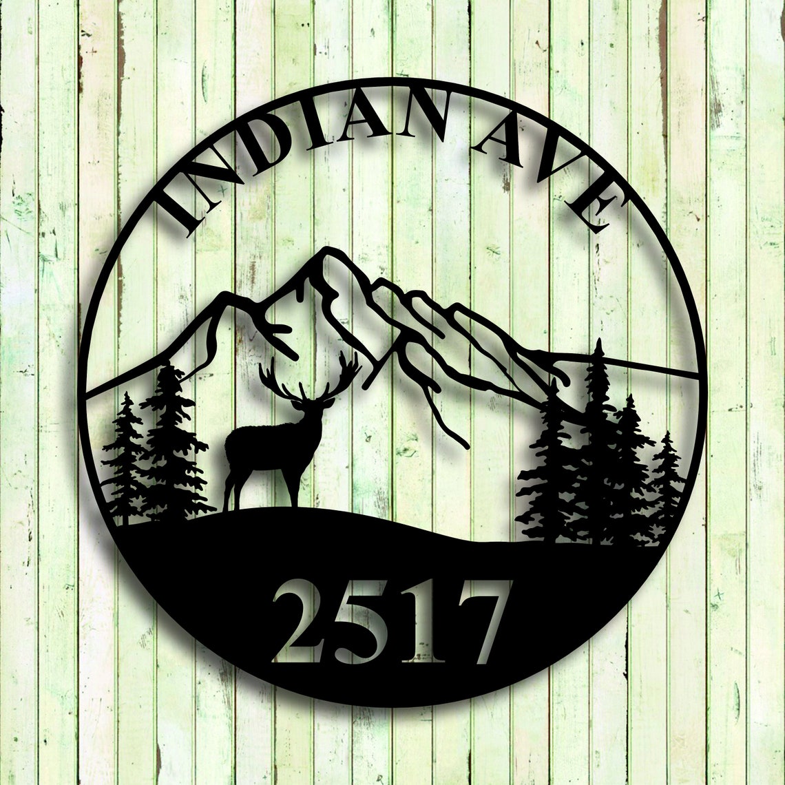 Personalized Custom Nature House Address Metal Sign