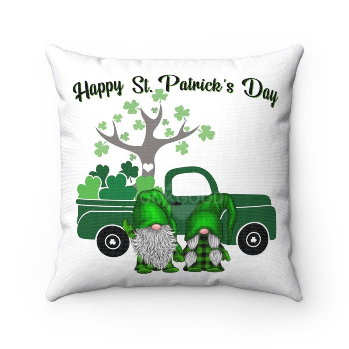 Happy ST. Patrick's Day - Gnome Cuple With Truck Pillowcase