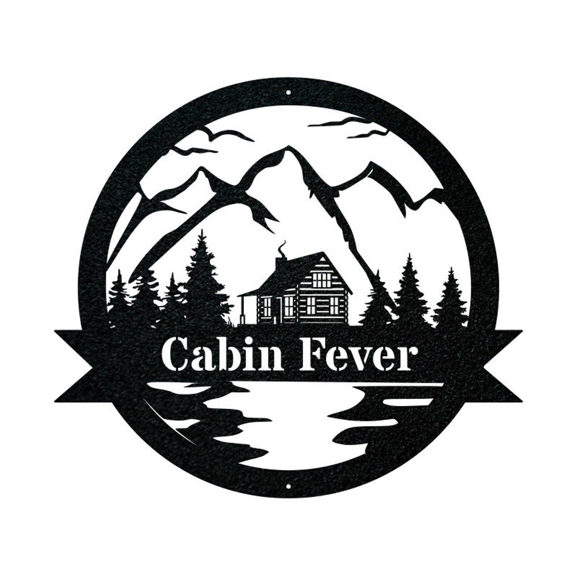 Personalized Custom Outdoor Cabin Metal Art Sign
